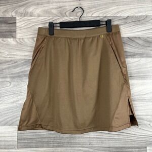 Swing Skort Skirt Women's Medium Brown Polyester Stretch Golf Tennis Athletic